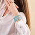Aquamarin | 925 Sterling Silber | Meerjungfrau Glaskiesel Armband